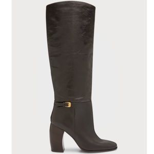 NIB $648 Tory Burch Buckle Leather Knee-High Boots in size 9.5!